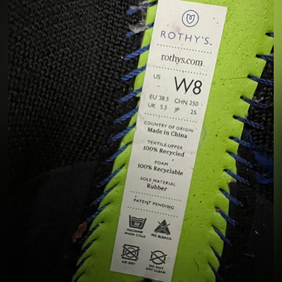 Rothy’s The Flat in Black Solid - Size 8 women’s - Picture 8 of 11